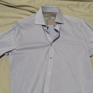 Twillory men’s performance dress shirt trim fit. 15 neck. 32-33 arms